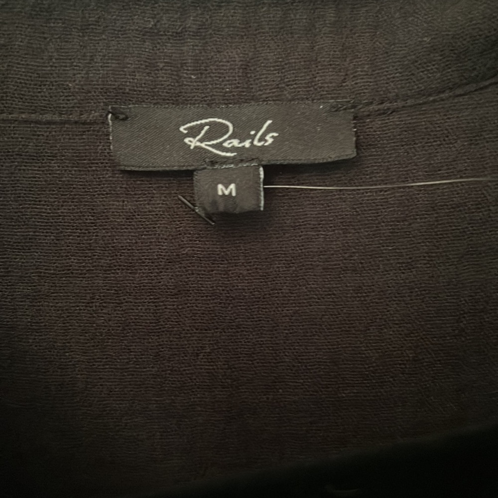 Rails Gauze Black Shorts Romper Size Medium - image 4